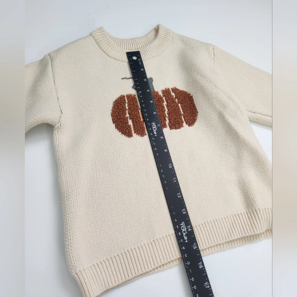 Pumpkin Spice Girls Boys Autumn Knitted Sweater for fall Thanksgiving‎ Size 5T